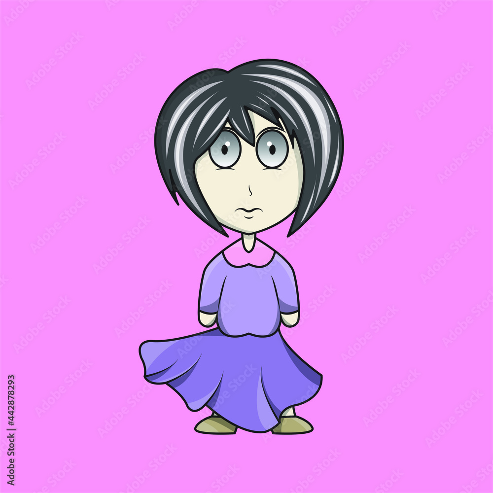 Character women cartoon mascot logo