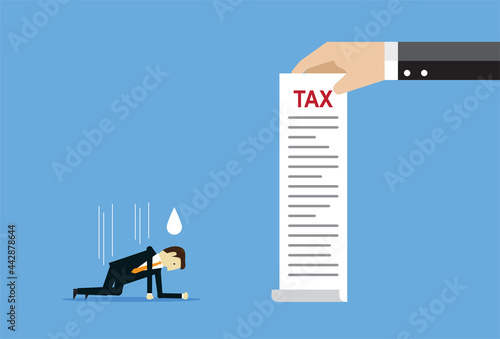 Businessman is worried about the huge tax bill