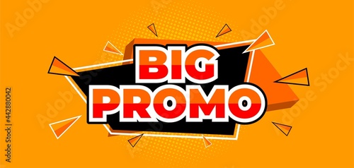 big promo yellow abstract sale banner 