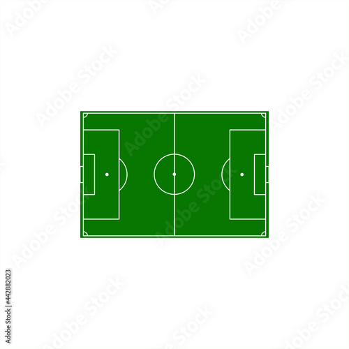 soccer field with grass vector illustration