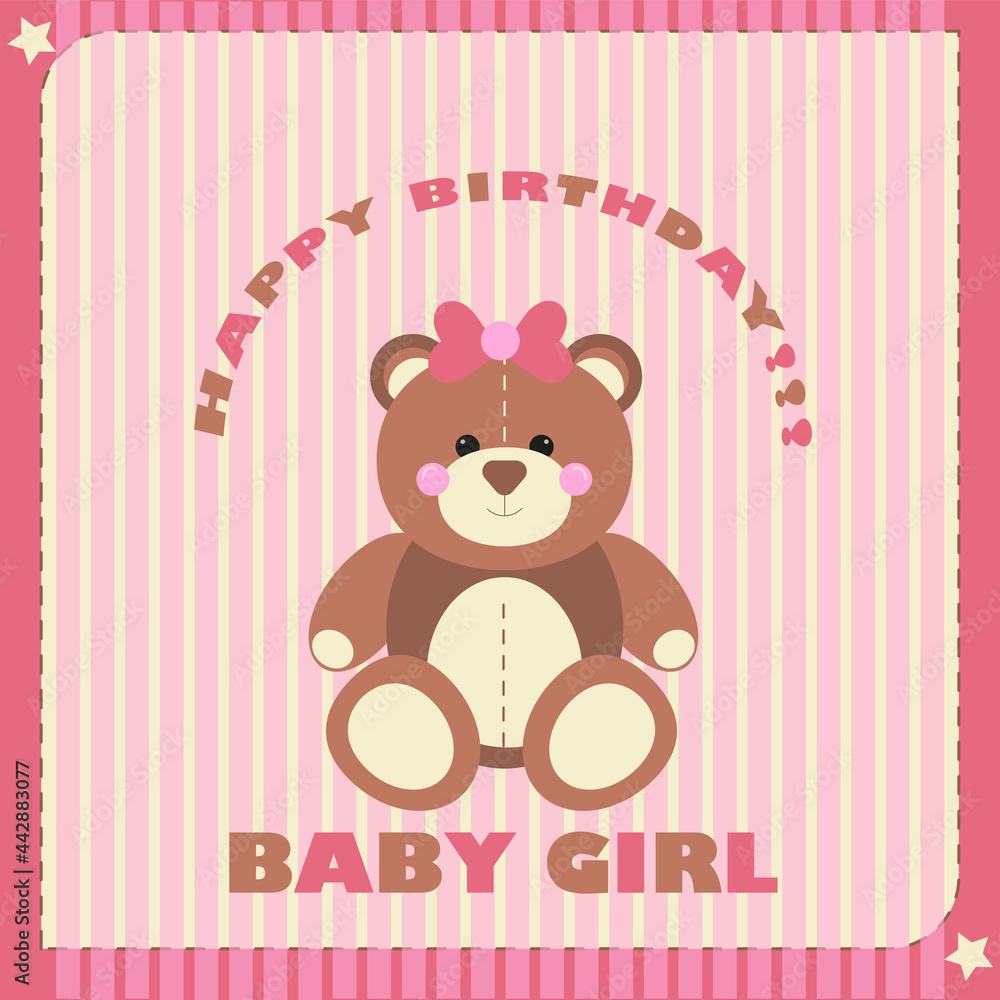 Fototapeta premium girl bear happy