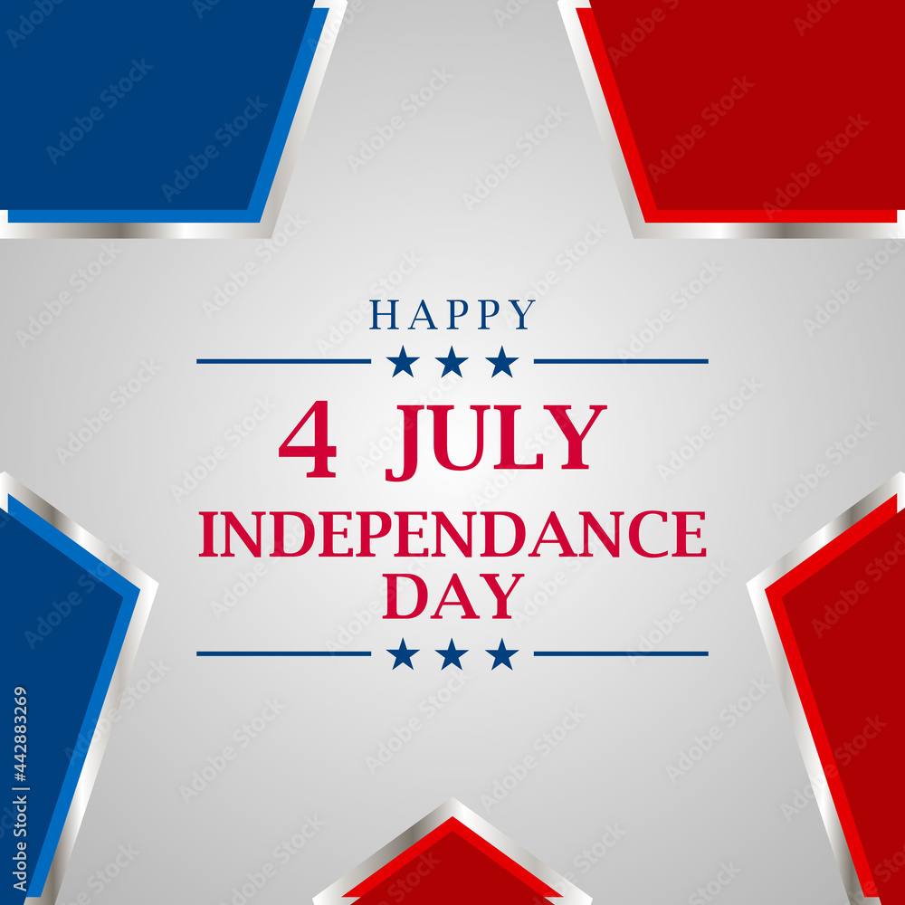 Fototapeta premium Happy American Independence July 4th