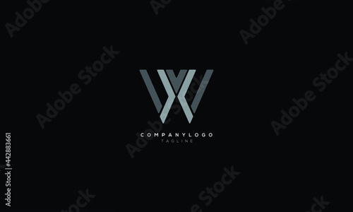 WX XW W AND X Abstract initial monogram letter alphabet logo design photo