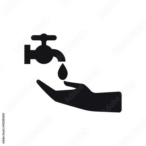 Wash or washing hands to keep clean flat vector icon for websites and print. Always keep your hands clean so you don't get the virus. Corona Virus. Covid 19. Editable and color changeable.