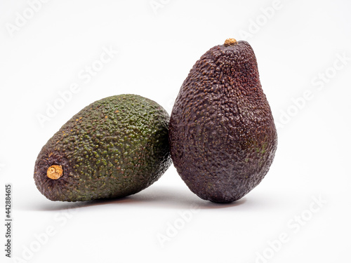 Foto Ripe avocado isolated on a white background.