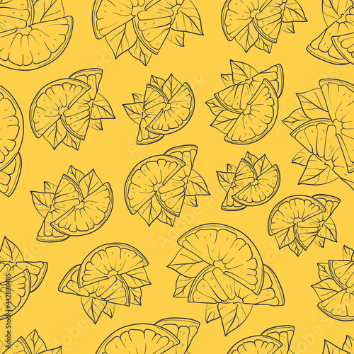 Healthy food vector seamless pattern. Hand drawn illustrations for for restaurant  bar  vegan  healthy and organic food  market  farmers market  cooking school  food truck  delivery service.