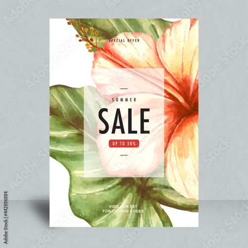 summer sale tropical design