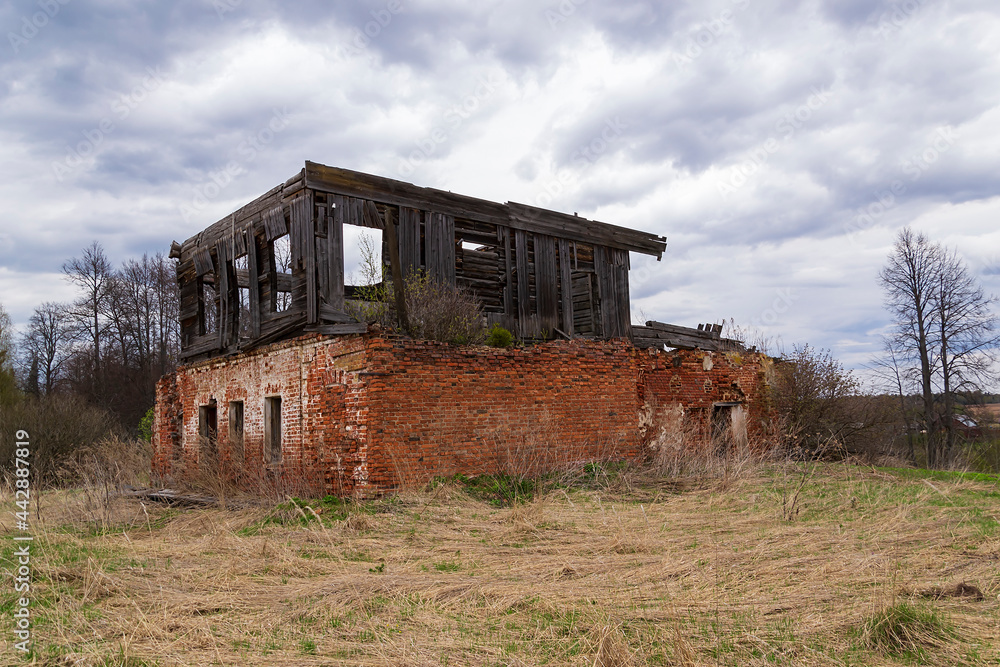 destroyed lonely house destroyed lonely house