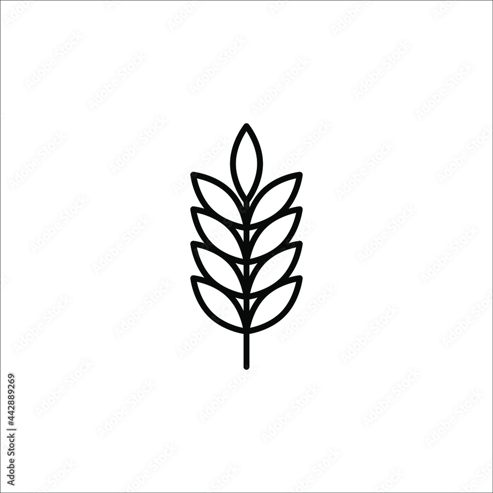 Farm wheat ears icon vector template on white background Farm wheat ears icon vector template on white background