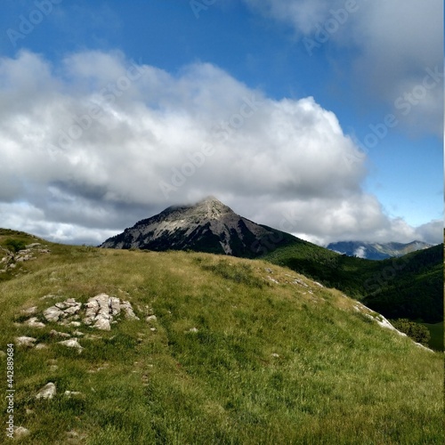 mountain landscape with clouds