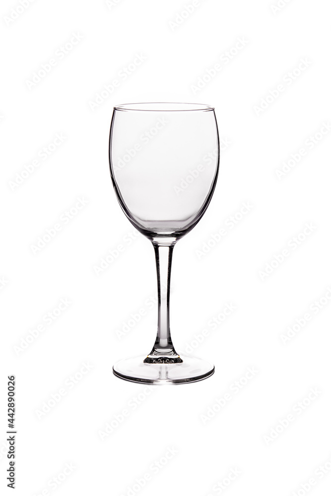 Empty wine glass isolated on white background Empty wine glass isolated on white background