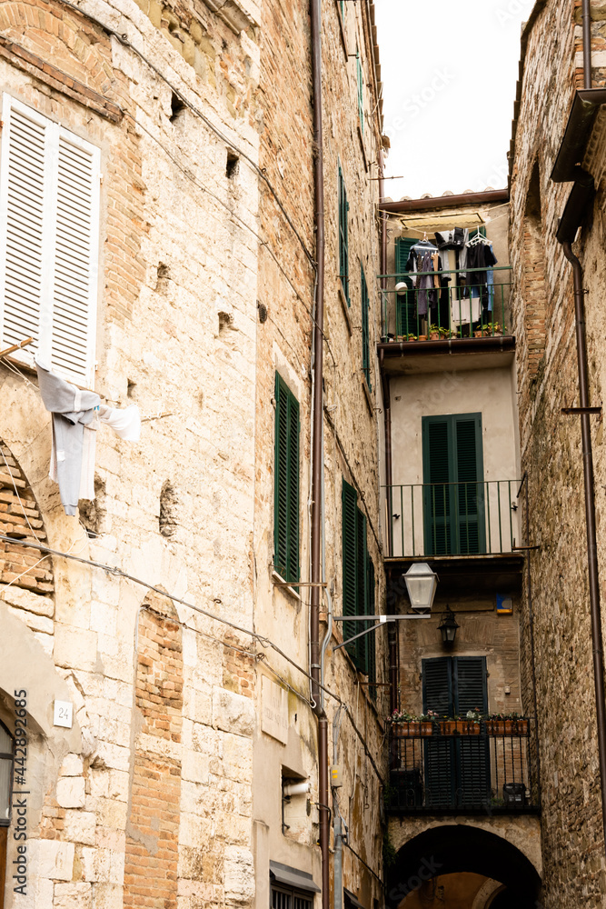 glimpse of a historical building in Perugia, Italy