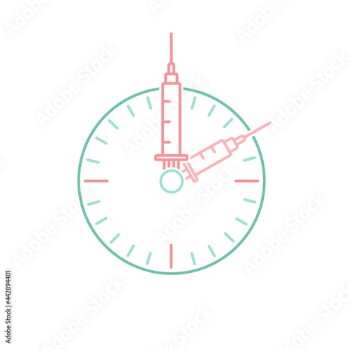Time to vaccinate symbol. Pandemic, epidemic concept.