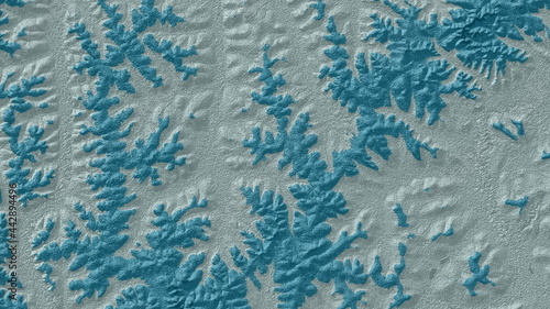 Blue Pastel Digital Elevation Model in West of Russia