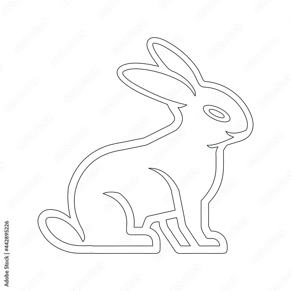 Rabbit icon (Animal, bunny, rabbit icon) Outline Vector illustration Rabbit icon (Animal, bunny, rabbit icon) Outline Vector illustration