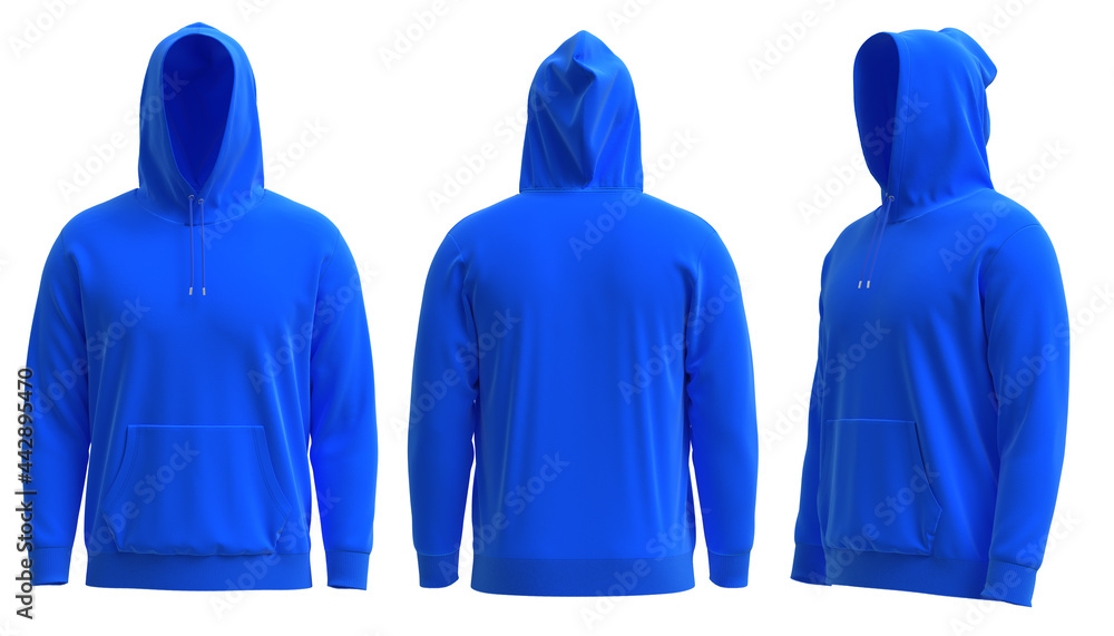 4K 3D rendered images of Blank Green hoodie template. Hoodie sweatshirt