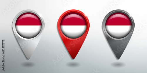 3D Pointer, Tag and Location Marker with Round Flag Nation of Indonesia White, Red and Grey Glossy Model Free Download 3D Pointer, Tag and Location Marker with Round Flag Nation of Indonesia White, Red and Grey Glossy Model - GFXLoad