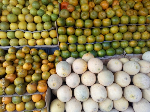 Fruit display for market sale 