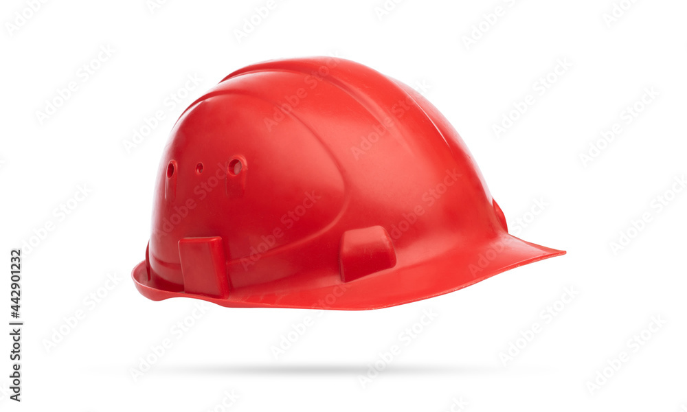 Plastic protective helmet for worker isolated on white background Plastic protective helmet for worker isolated on white background