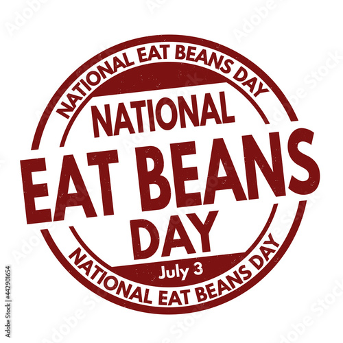 National eat beans day grunge rubber stamp