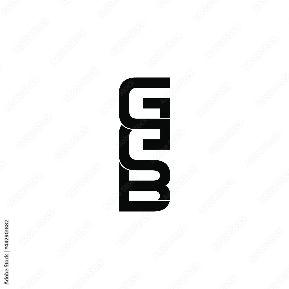 geb letter original monogram logo design geb letter original monogram logo design