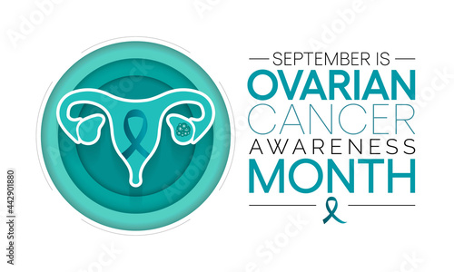 Ovarian Cancer awareness month is observed every year in September, it is a group of diseases that originates in the ovaries, or in the related areas of the fallopian tubes and the peritoneum. Vector