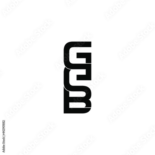 geb letter original monogram logo design