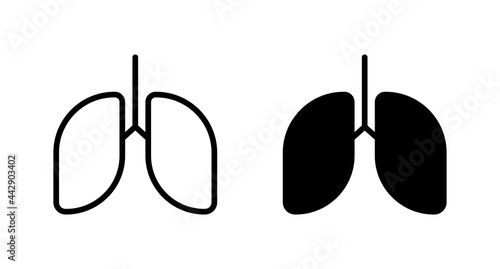 Lung icon vector for web, computer and mobile app
