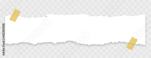 torn paper with sticky tape banner