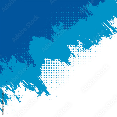 abstract blue grunge background with halftone effect