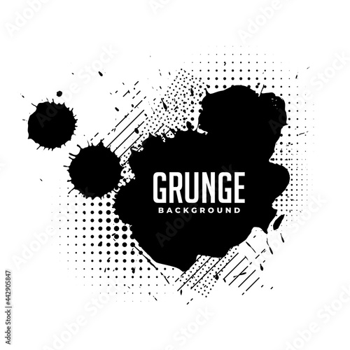 ink splatter grunge texture with halftone effect