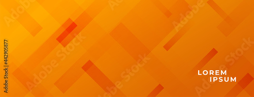 elegant orange abstract wide banner design