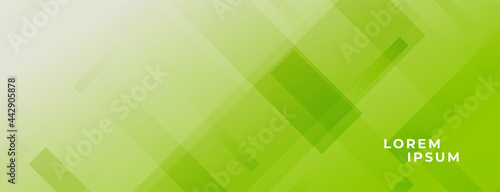 abstract green wide baner with lines effect