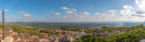 Tableau sur toile Panoramic view from Adamit National Park of the Western Galilee in Northern Isra