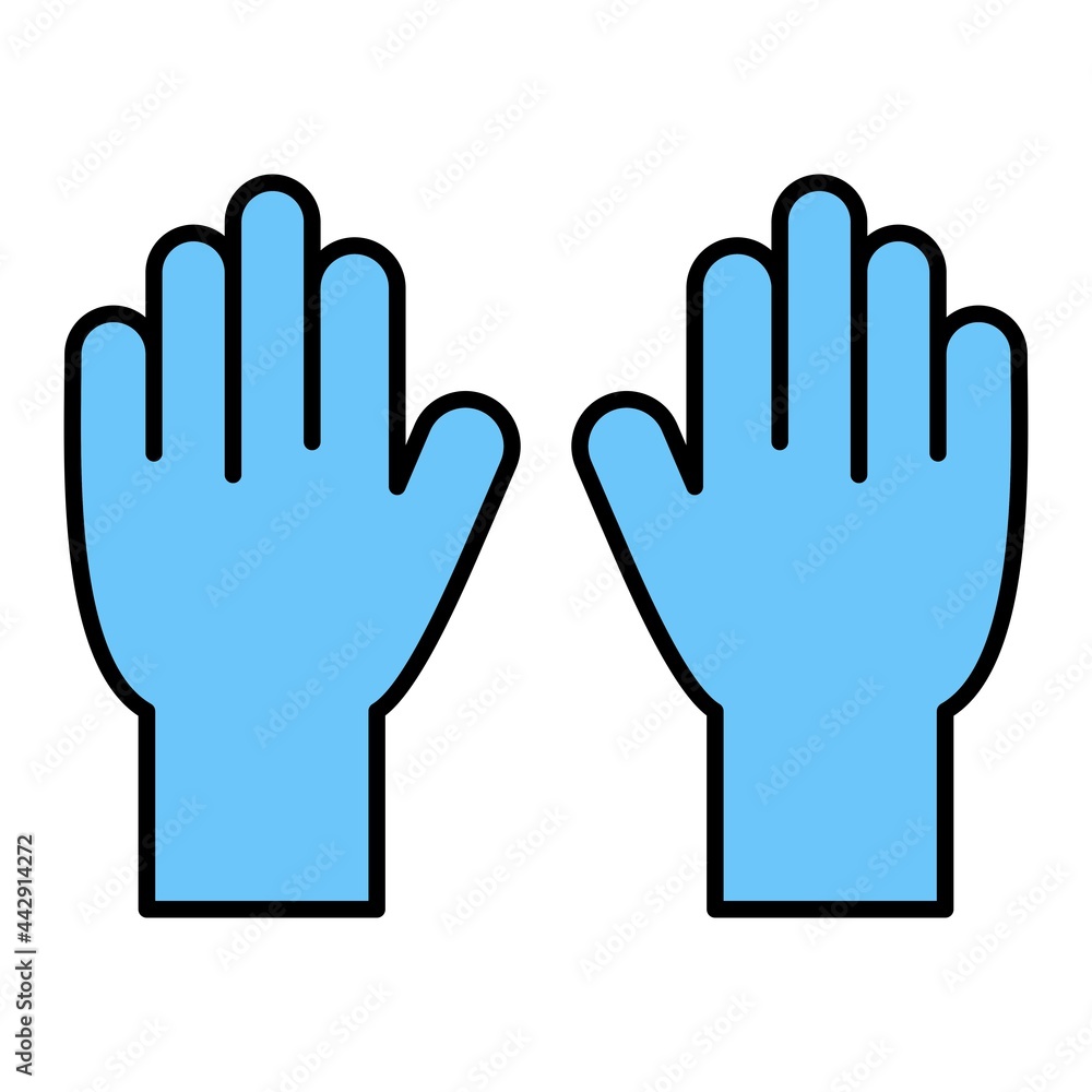 Vector Cleaning gloves Filled Outline Icon Design Vector Cleaning gloves Filled Outline Icon Design