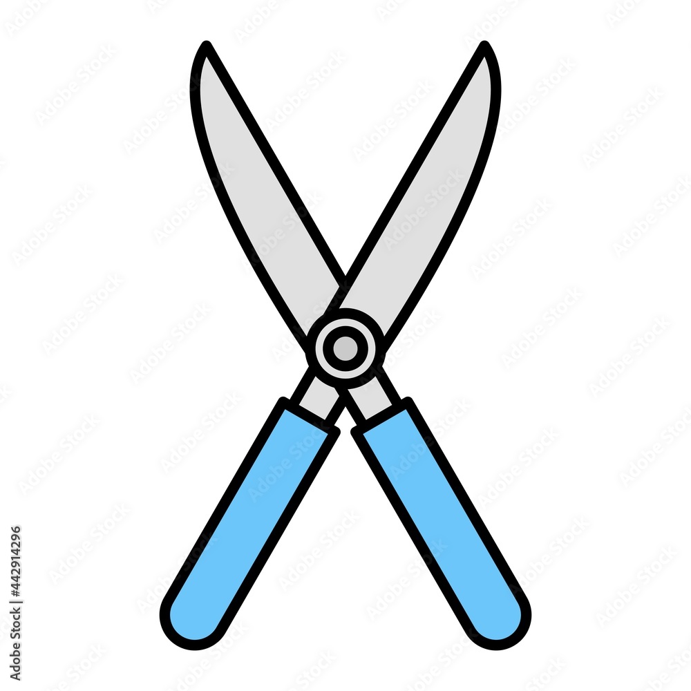 Vector Shears Filled Outline Icon Design Vector Shears Filled Outline Icon Design