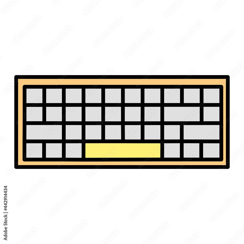 Vector Keyboard Filled Outline Icon Design Vector Keyboard Filled Outline Icon Design
