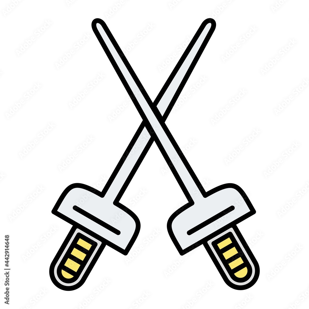 Vector Fencing Filled Outline Icon Design Vector Fencing Filled Outline Icon Design
