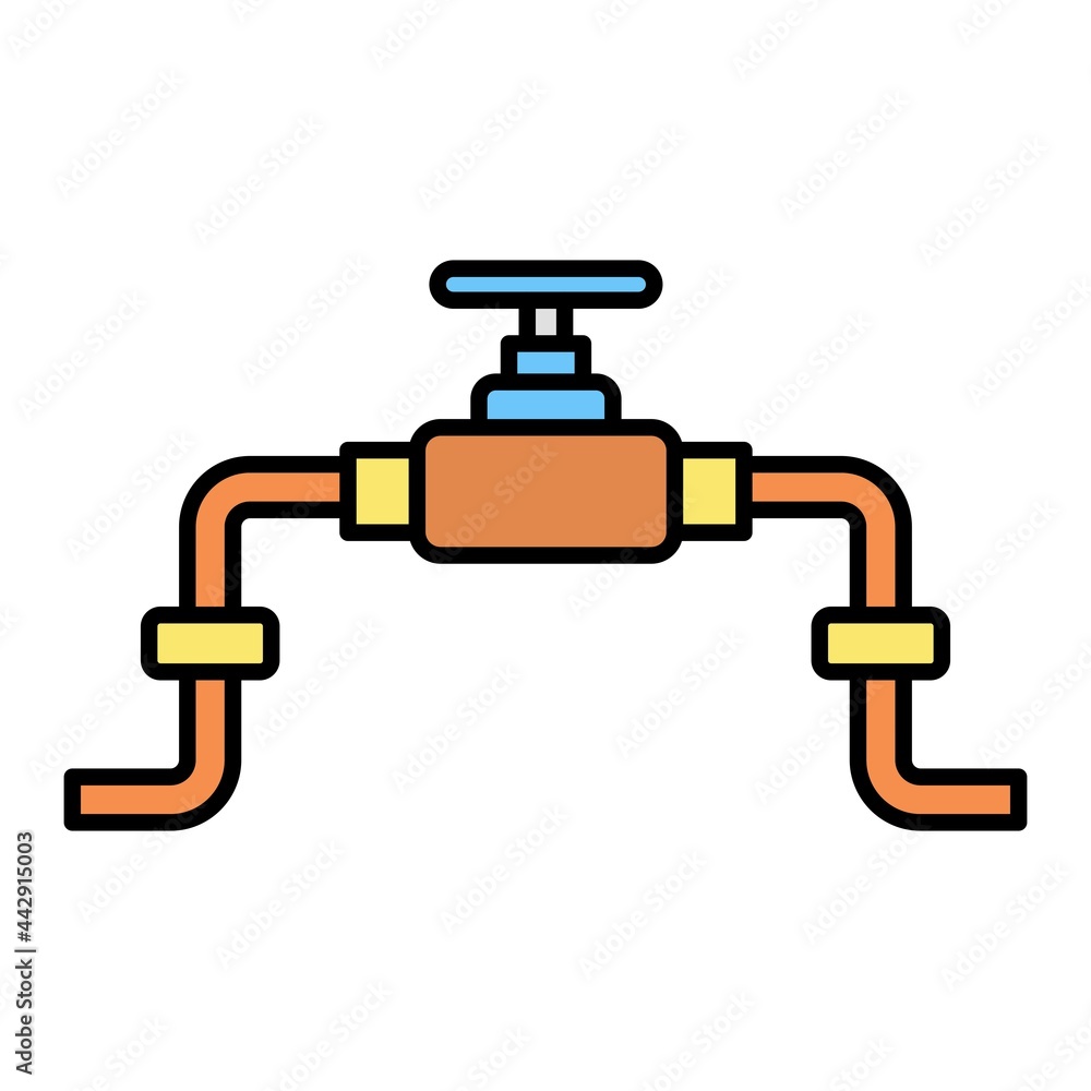 Vector Pipe Filled Outline Icon Design Vector Pipe Filled Outline Icon Design