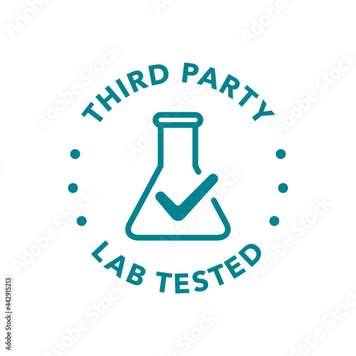 Lab tested round vector badge icon design