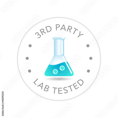 Lab tested round vector badge icon design
