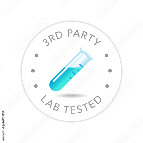 Lab tested round vector badge icon design