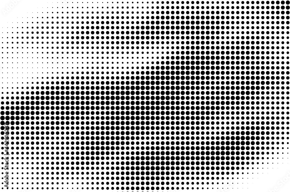 dotted halftone background. Grunge dots texture. Black and white pattern