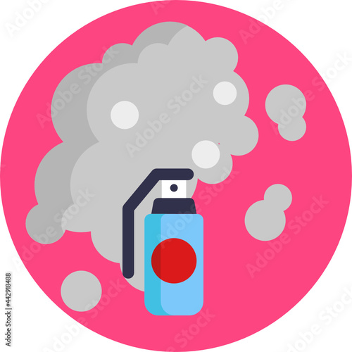 Tear Gas Icon. Protest Icon. photo