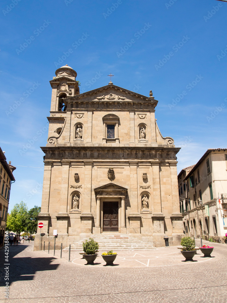 Italia, Toscana, Grosseto, Monte Amiata, il paese di Castel del Piano. La chiesa della Propositura.