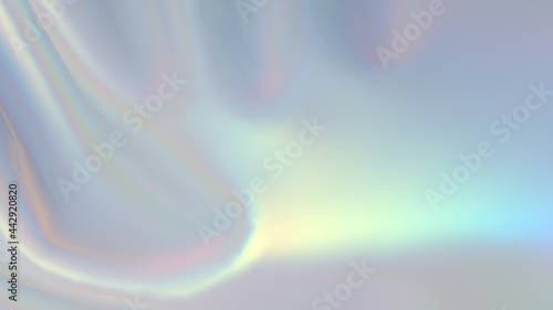 Modern abstract pastel iridescent holographic foil background. 3d render.