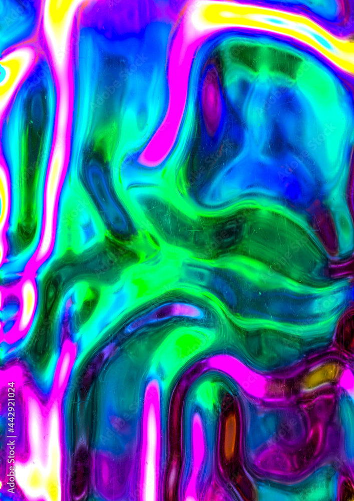 Iridescent holographic Wave Pattern background. 3d render. Iridescent holographic Wave Pattern background. 3d render.