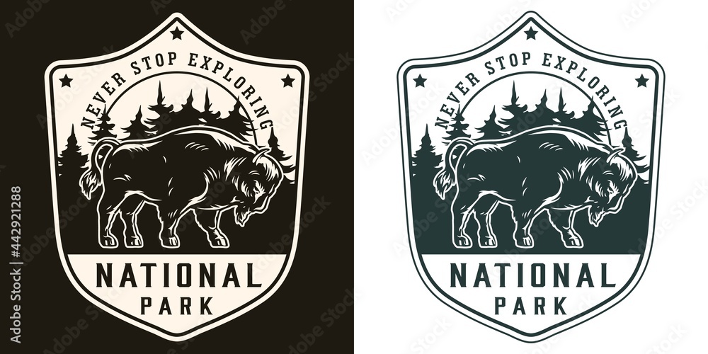 Obraz premium National park vintage print