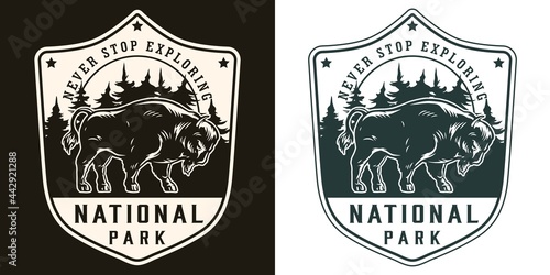 National park vintage print