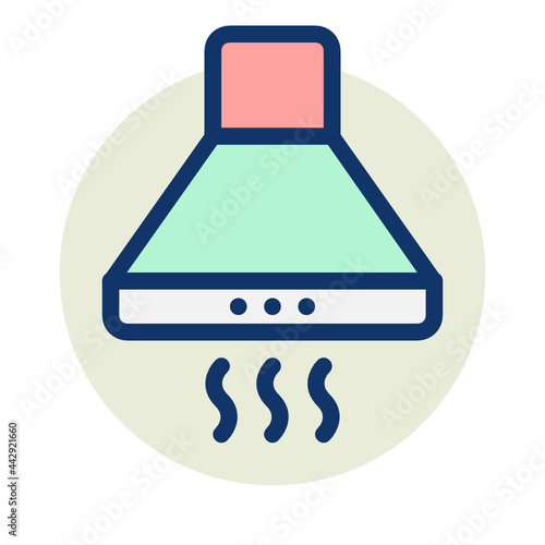 Extractor filled outline icon.
